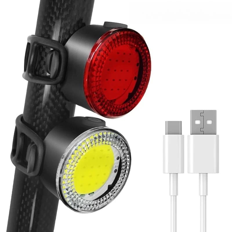 Bicycle COB Light Set USB Charging High Visibility Taillight 500lm MTB Road Bike Light Lamp Cycling Accessories