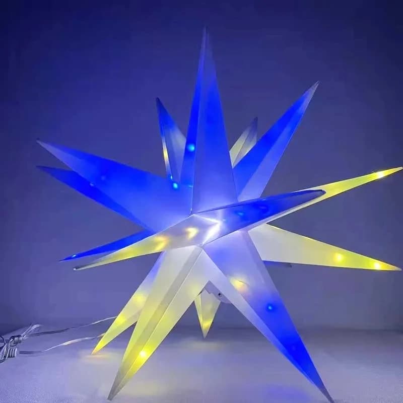 Lampada Decorativa a Stella Esplosiva in PVC con Controllo APP Remoto, per Albero di Natale, Feste e Compleanni