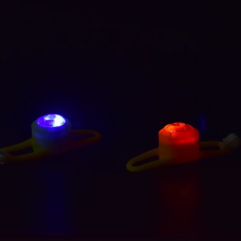 Cinghie luminose ad anello LED giallo piccolo per bicicletta colorata Accessori per bici da strada per campanello per bicicletta