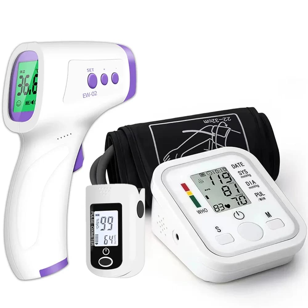 Medical Digital Arm BP Blood Pressure Monitor Automatic Pressure Gauge Tonometer Sphygmomanometer Heart Rate Pulse Meter Oximeter