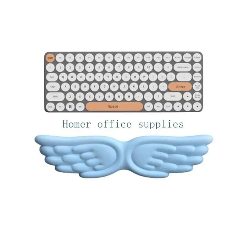 K43B Tappetino per mouse ergonomico con poggiapolsi e tappetino per mouse con tastiera Angel, riduce il dolore polso per e il