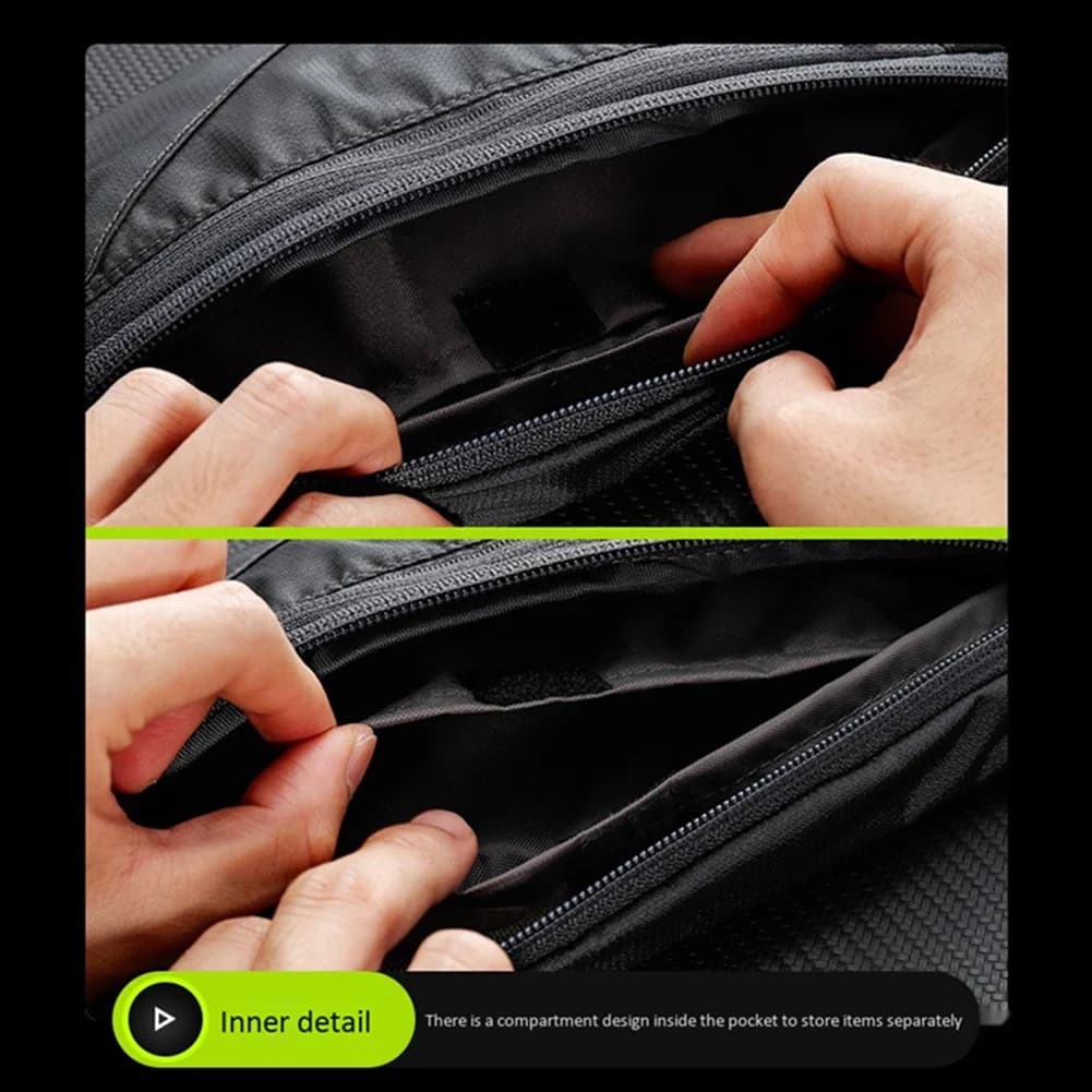 【Vendita calda!】OUDU Unisex Sport Corsa Ciclismo Jogging Auricolare Cintura Marsupio Borsa Tasca-Nero