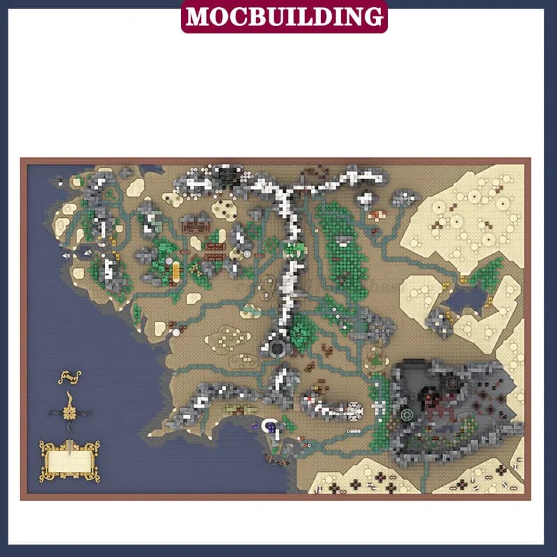 MOC Serie UCS Mappa della Terra Modello Building Block Assemblaggio Collezione di film per l'educazione media Regali giocattolo