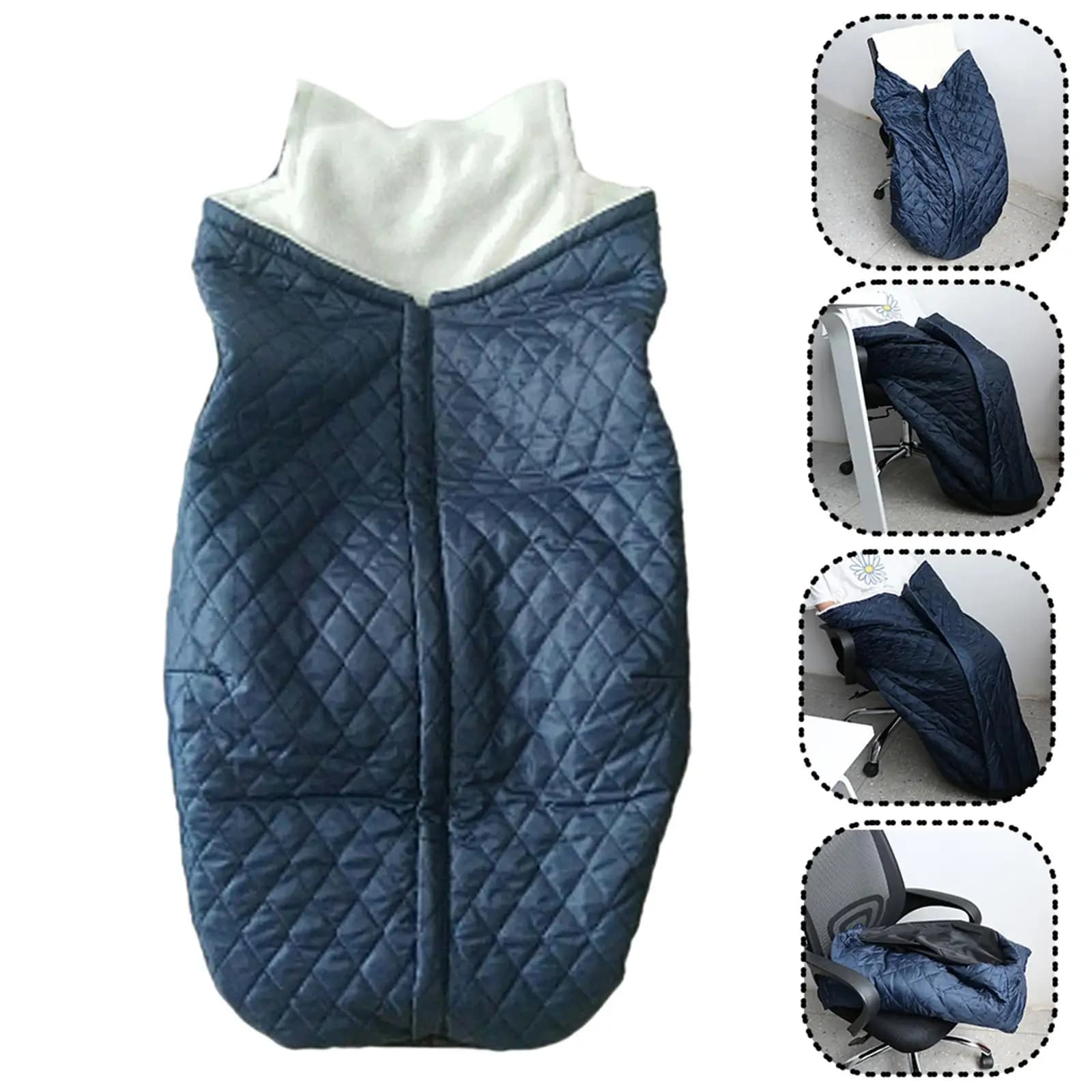 Thermal blanket Leafed in Windproof Plush, Copertura Accogliente per Sacco a Pelo, Accessori per Disabili Manuali