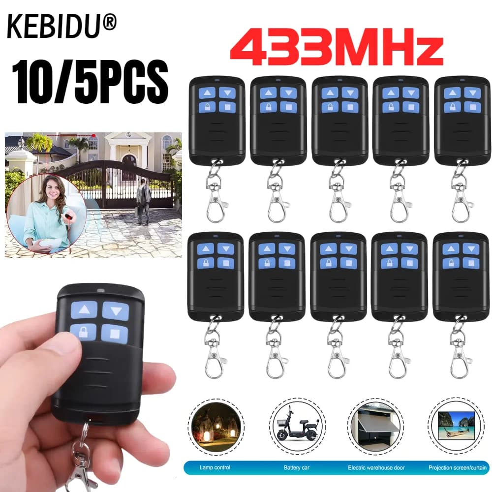 433 MHz 315 MHZ Telecomando Apriporta Garage Trasmettitore Wireless RF 4 Tasti Duplicatore Clone Chiave Porta Elettrica Copia A Distanza