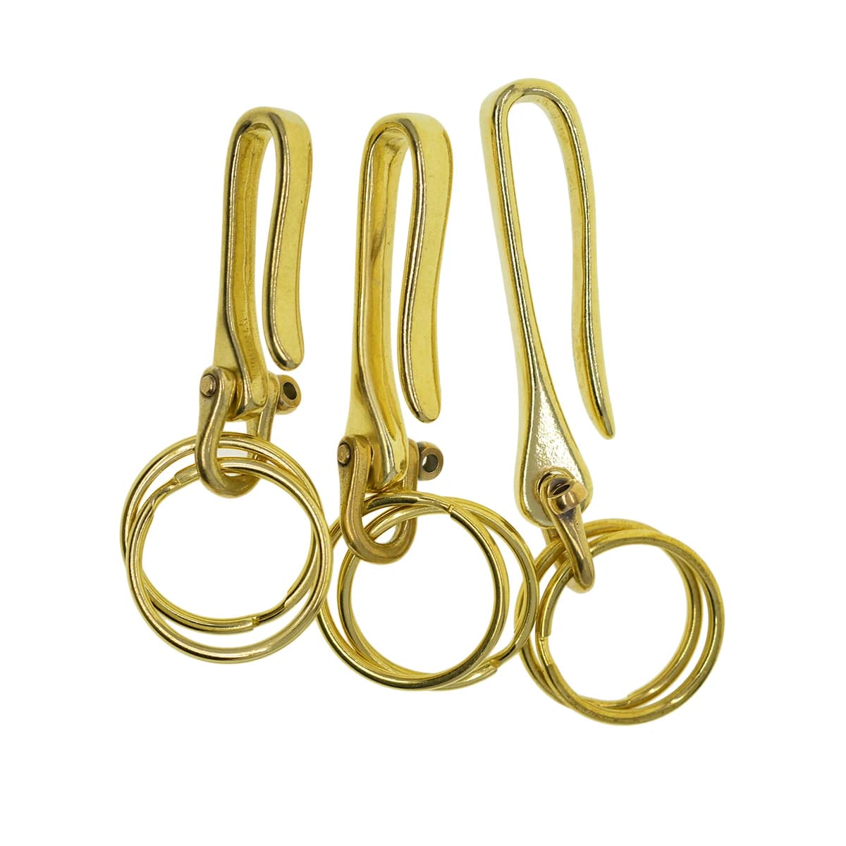 3 dimensioni Fine Solido ottone grezzo Creativo semplice amo da pesca giapponese U gancio D vite di bloccaggio grillo Portachiavi 32mm portachiavi diviso Regalo EDC
