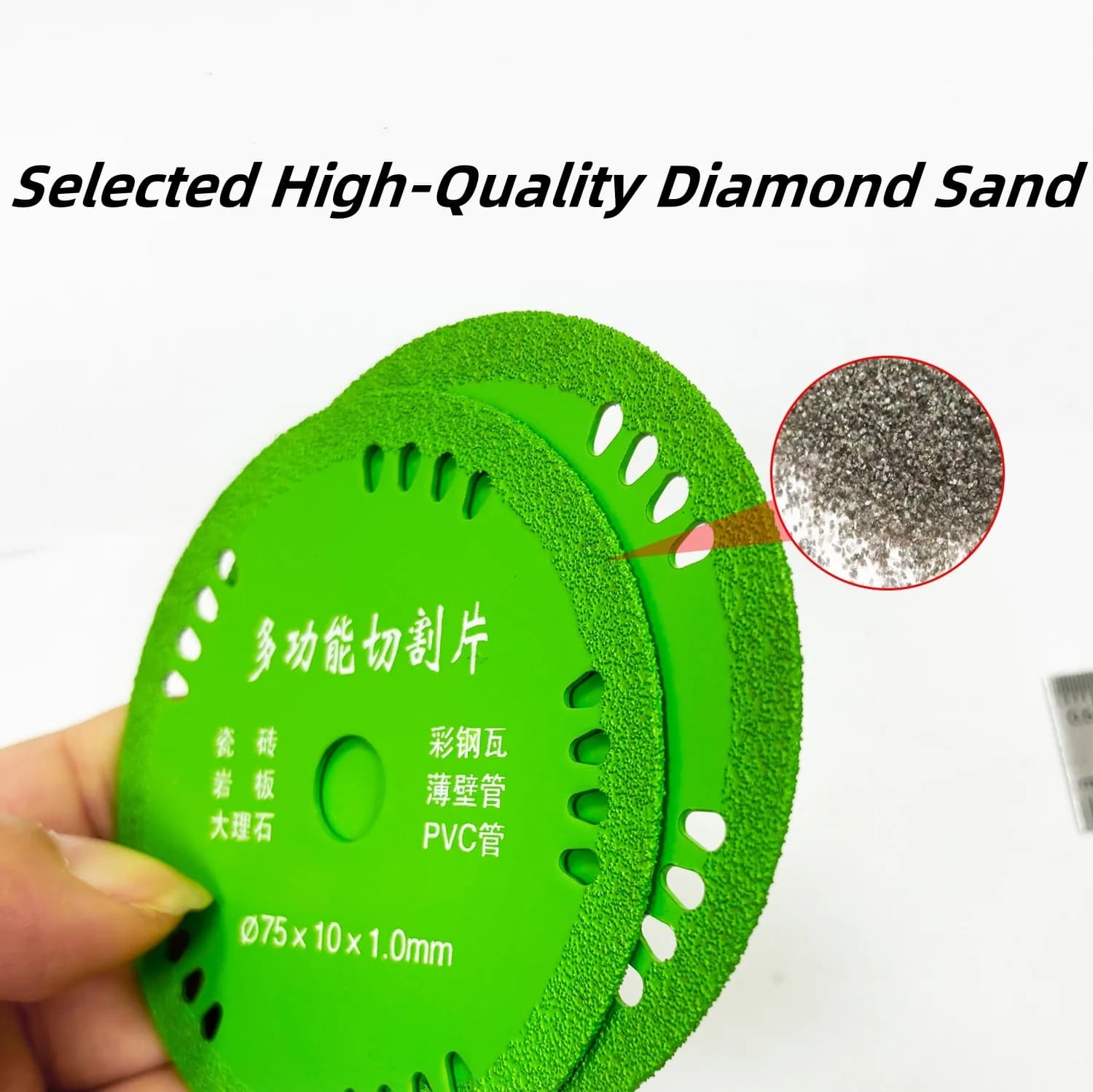 Brazed diamond saw blade 75mm multifunctional cutting blade 3-inch mini angle grinder ceramic tile rock board joint clean blade