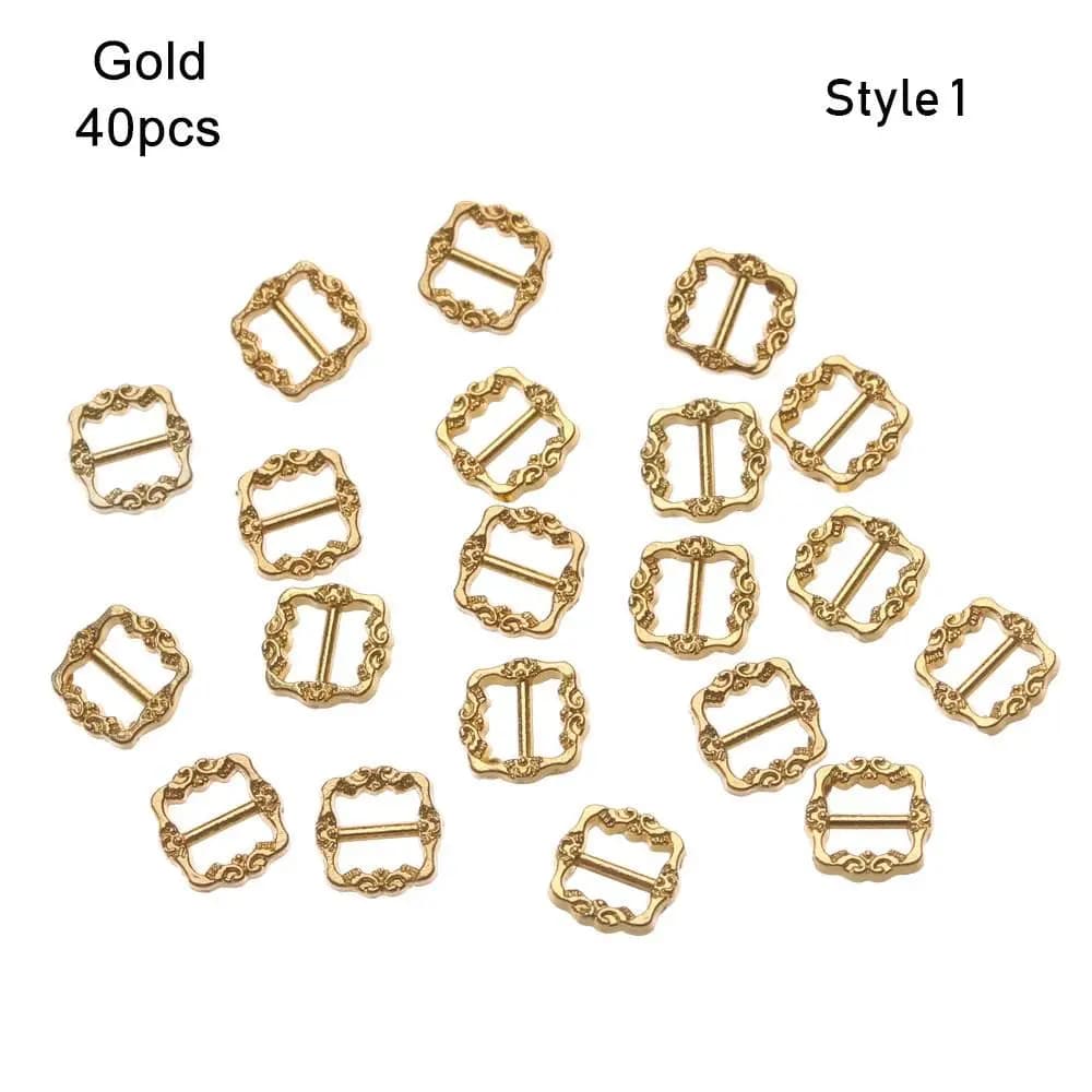 20/40pcs High quality Girls 4 Colors Tri-glide Buckle Bags Accessories Diy Dolls Buckles Pattern Belt Buttons
