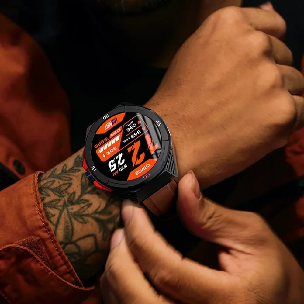 Nuovo Smartwatch LOKMAT Impermeabile 5ATM con Funzione di Chiamata BT, Tracker Fitness, Cardiofrequenzimetro per Telefono