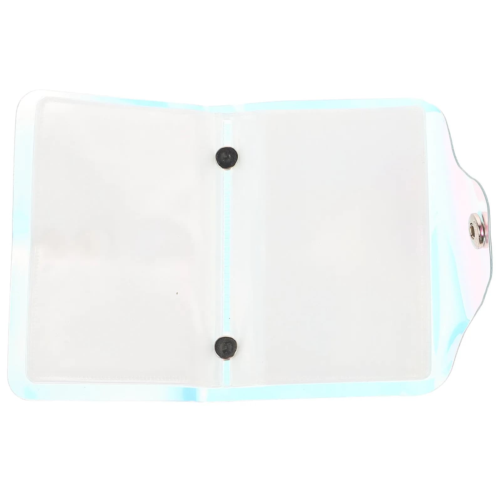 Organizer Multi-Carta con 20 Pagine, Porta Carte di Credito Olografico Trasparente, Portafoglio Sottile Laser Trasparente per Shopping e Viaggi