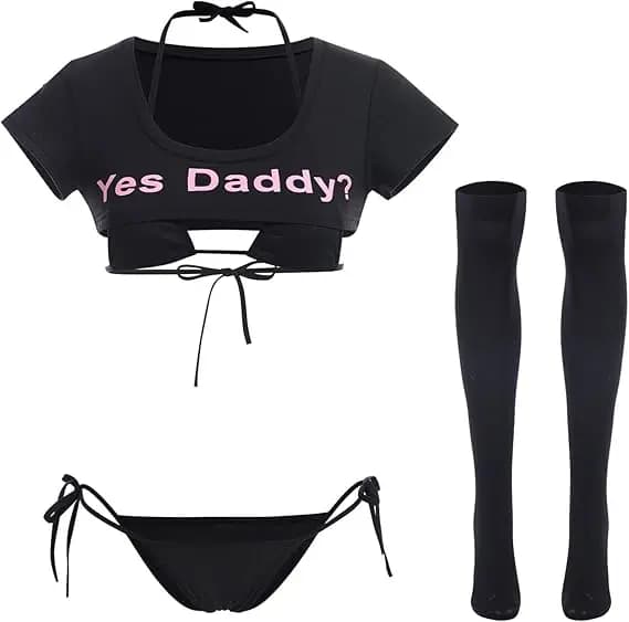 Women Cute Kawaii Bikini Lingerie Set Micro Tiny Bra Underwear Halloween Lolita Costume Anime Cosplay Janpanese Fancy Dress