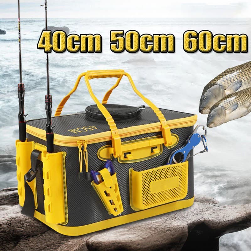 Living Fish Bag with EVA Esca Multifunctional Auction Esca Esca Fishing Bucket for Camping Fishing Accessories Box For Waterproof Equipment