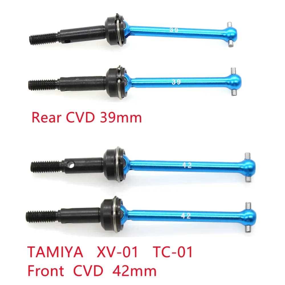 2 pezzi albero motore anteriore e posteriore CVD 54515 54516 42mm 39mm per Tamiya XV-01 TC-01 XV01 TC01 1/10 RC auto parti di aggiornamento accessori