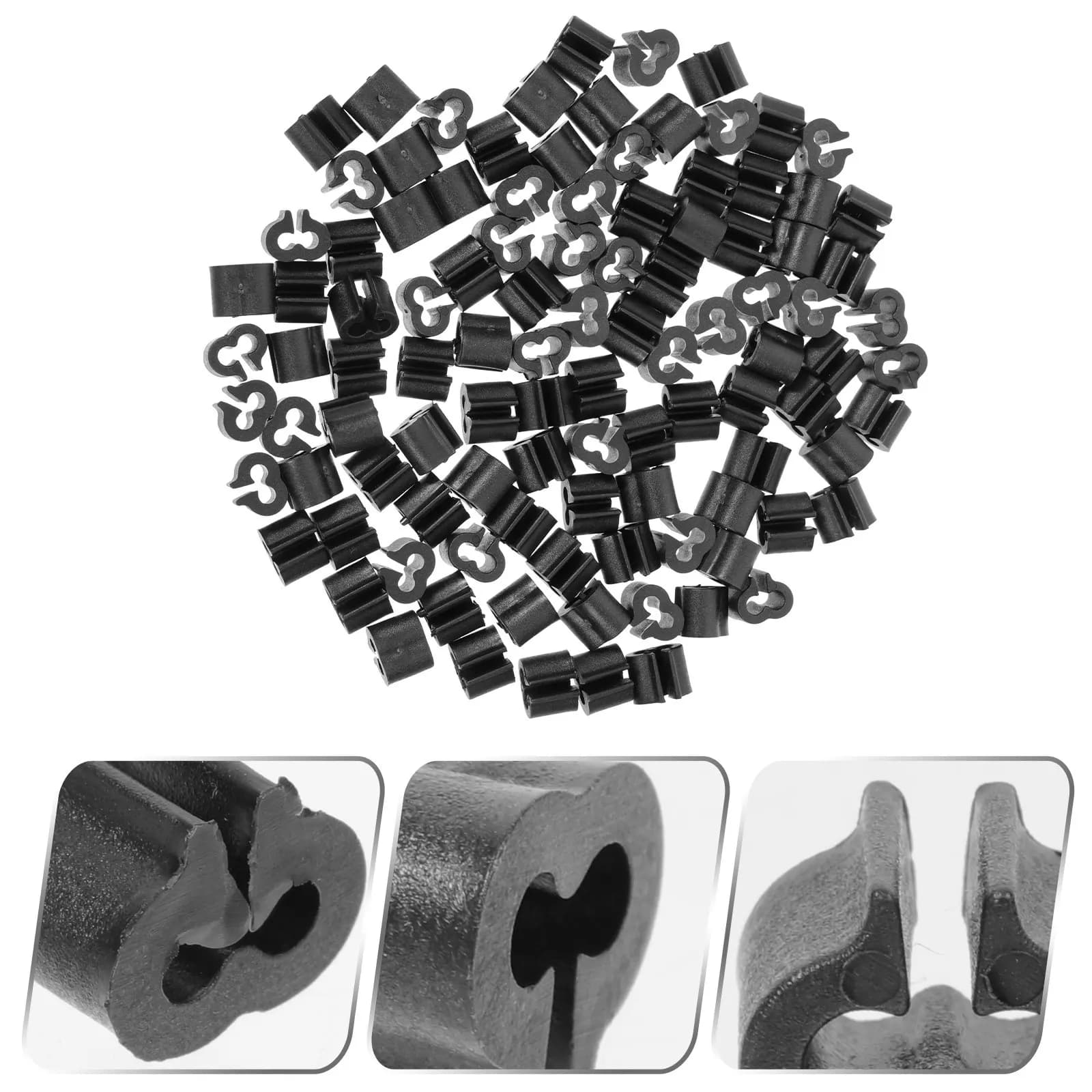 100Pcs Furniture Feet Caps Plastic Chair Leg Covers Non Slip Floor Protectors Prevent Dents Marks on Hard Flooring