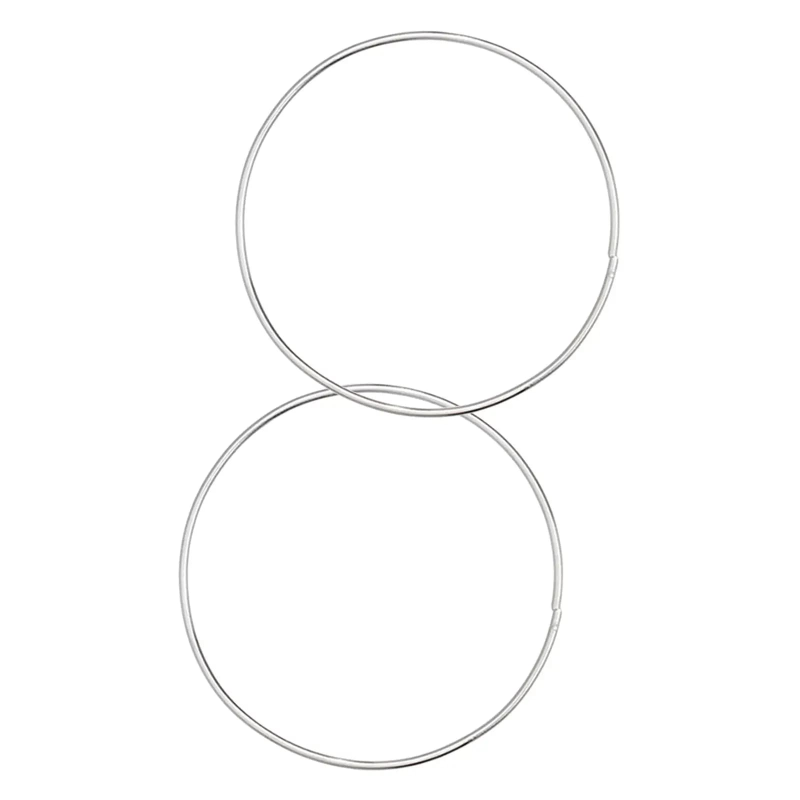 2Pcs 350Mm Silver Floral Hoop Frame Large Metal Wreath Ring for DIY Dreamcatcher Embroidery Suncatcher Wind Chime Easter Decor