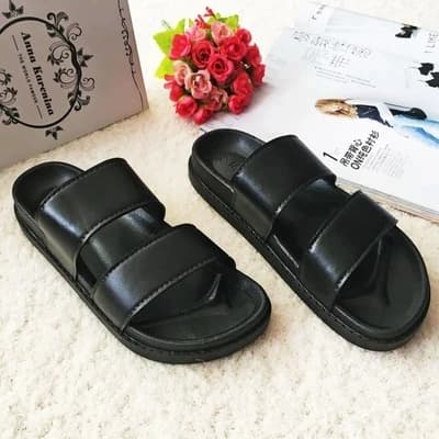 Women's slippers with Flat Bottom, Double-Slip, Comfortable Sandals, Fashion Slip-On Shoes for Women