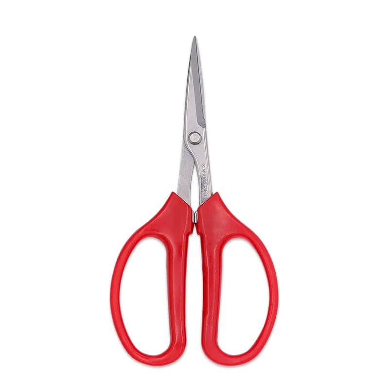 Whosesale Fruit Grapes Scissors Stainless Steel Clipper Red PP Handle Convenient pruning shears Gardening tools for bonsai flowers