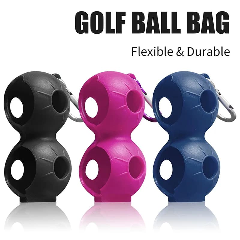 Mini porta pallina da golf Custodia protettiva portatile in silicone con fibbia per cintura per sacca da golf regalo per i golfisti
