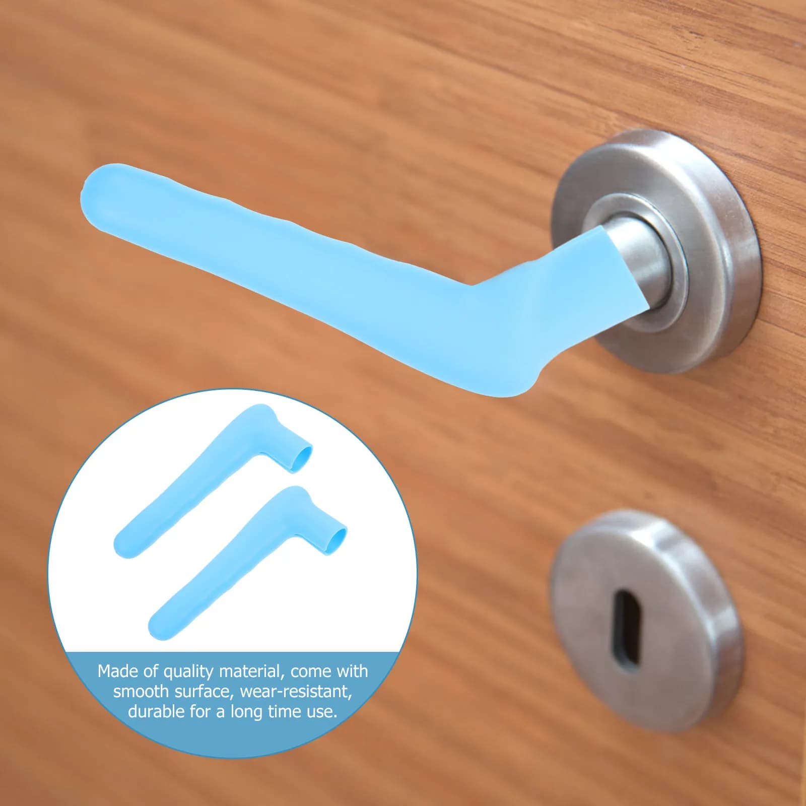 2 pezzi di protezioni in silicone per maniglie delle porte, coprimaniglia anti-collisione, impermeabili e antiscivolo.