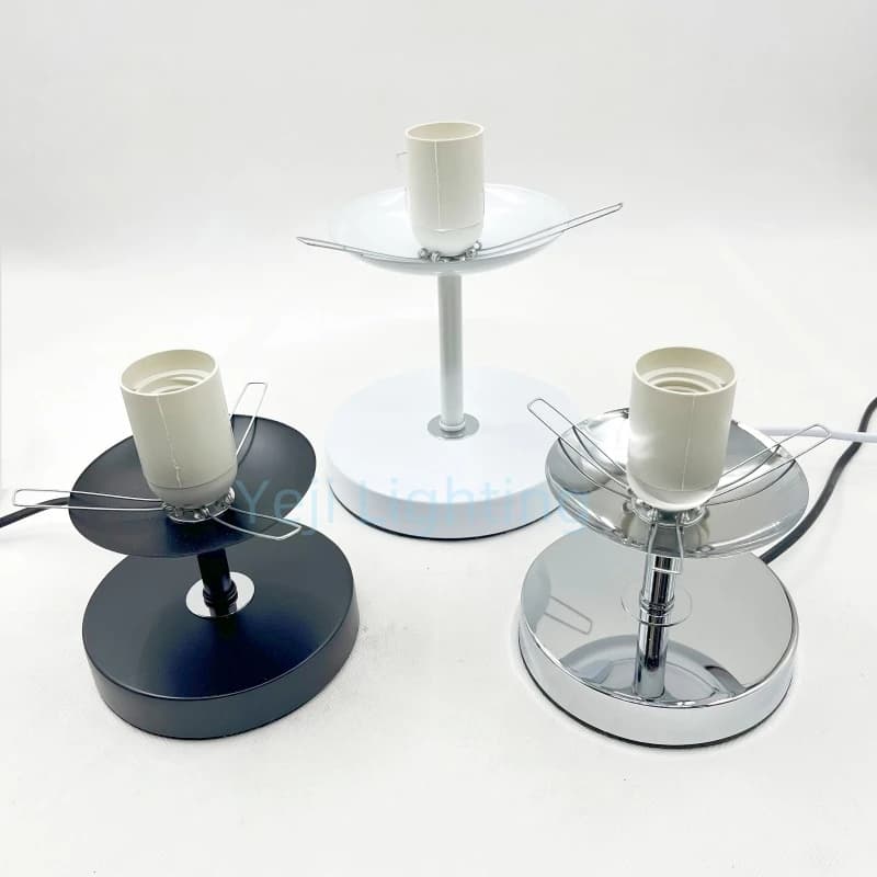 Base per Lampada E27 da Utilizzare con Paralume, Lampada da Tavolo E27, Lampada da Scrivania in Ferro, Lampada da Tavolo in Vetro, Accessori per Lampada con Attacco E27, Portalampada per Illuminazione Interna