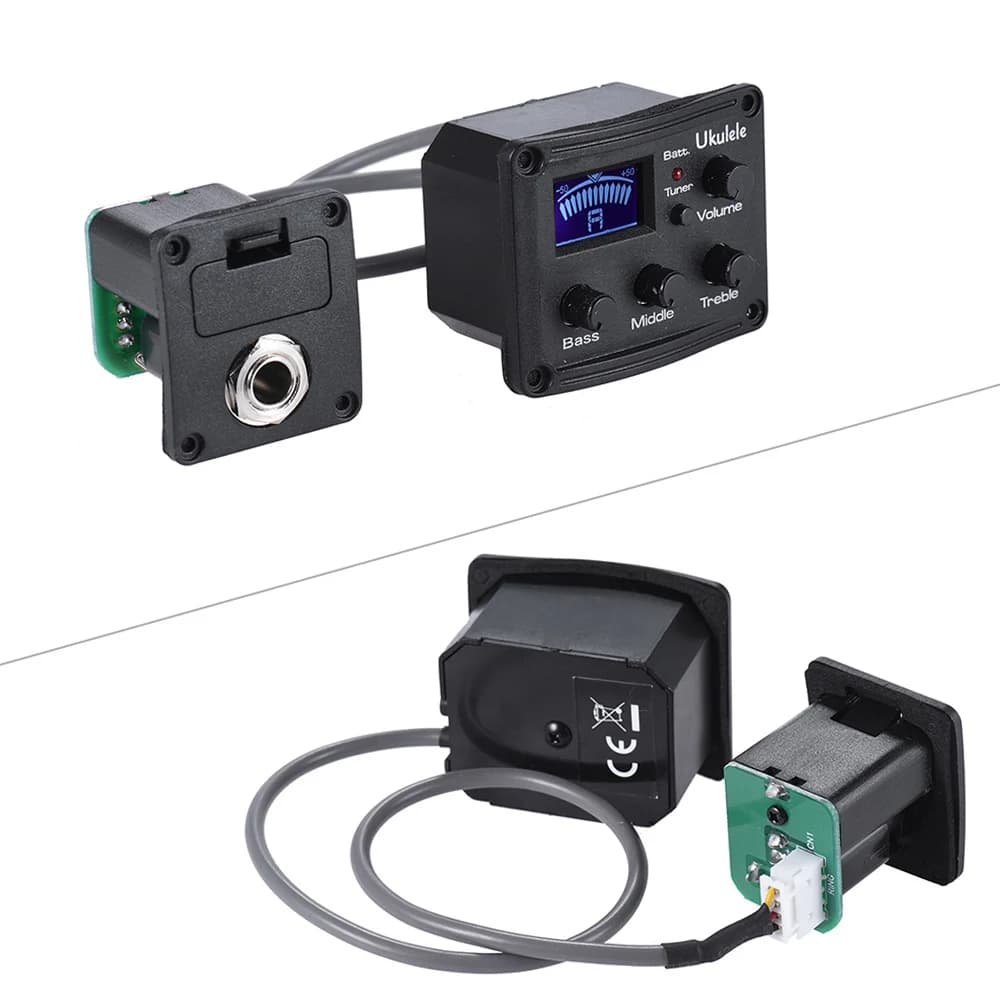 Ukulele Ukelele Uke Piezo Pickup Preamp sistema di sintonizzazione equalizzatore EQ a 3 bande con Display LCD