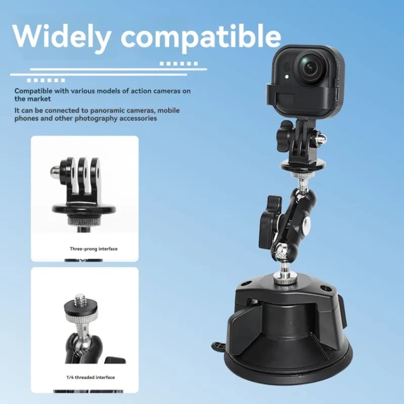 Secure Holder Mount For Go Ultra Camera-For Vehicle Recording Car Suction Cup-A32R