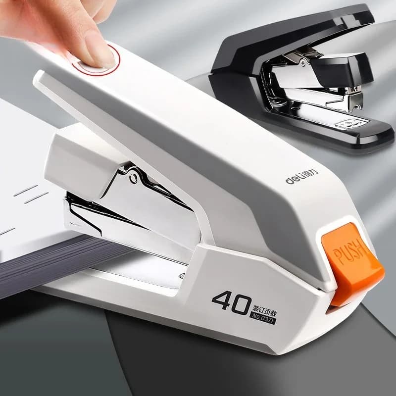 Cucitrice per Carta Resistente da 40 Fogli, Senza Sforzo, per Ufficio e Scuola, Senza Graffette, Forniture per Cancelleria