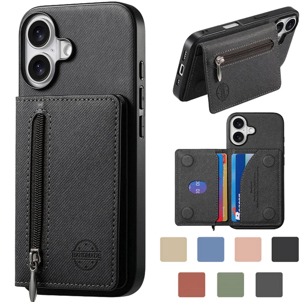 Custodia a portafoglio in pelle RFID con cerniera per OPPO Realme GT 8 Pro 5G, compatibile con Realme 16 15 Pro 15T 14X P3 C75 C71 GT8 - Cover posteriore/Funda