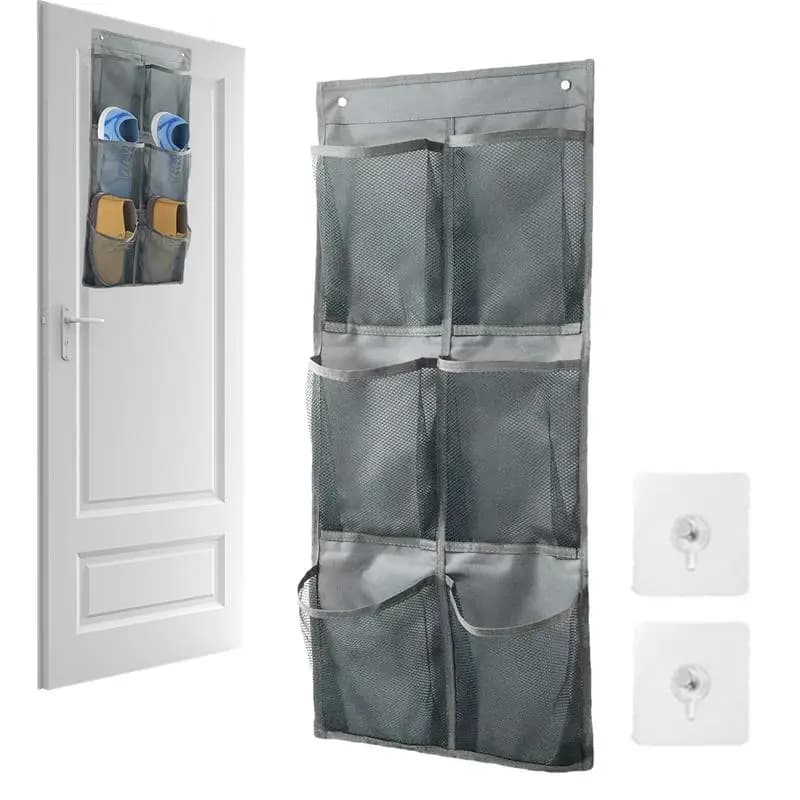 Borsa portaoggetti a parete 6 scomparti armadio in rete porta scarpiera portaoggetti appendiabiti armadio tasche portaoggetti