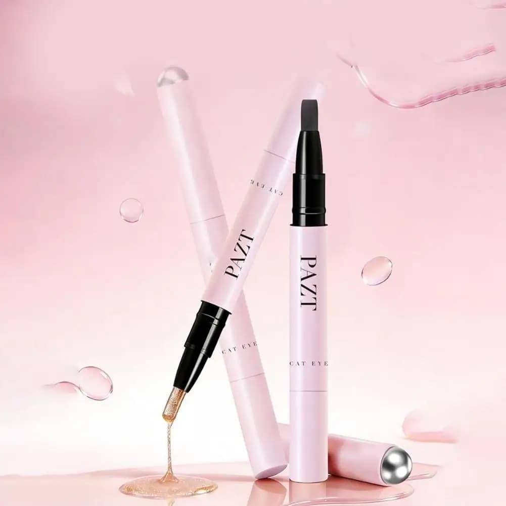 Penna Multifunzione 7-in-1 per la Cura delle Unghie, Penna Gel Polish Effetto Occhio di Gatto, Facile Applicazione, Lunga Durata, Kit Nail Art per Fai da Te a Casa