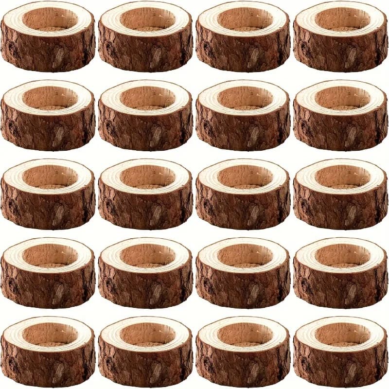 20pc Portacandele in legno Aromaterapia Tealight Tazza Decorazioni da tavola Festival Diwali Matrimoni Antico portacandele votivo in miniatura