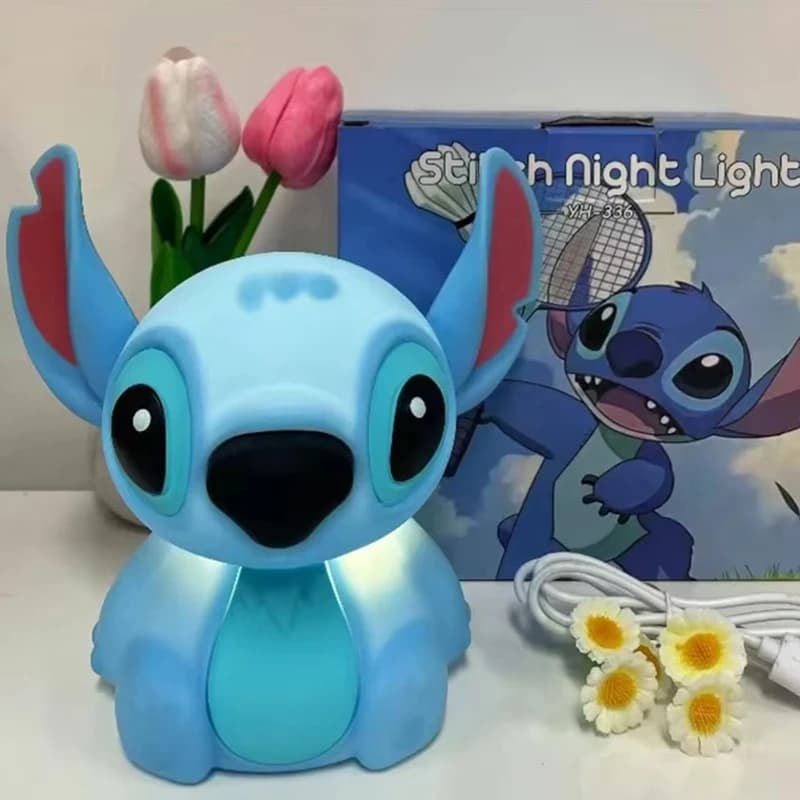 Night lamp Kawaii Stitch USB Touch with many colors, soft light for bedside table, decoration for student room, birthday gift.