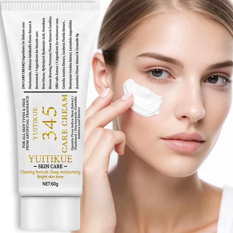 345 Crema per la cura 60 g - Idrata in profondità, rassoda e liscia la pelle, leggera non grassa, per tutti i tipi di pelle, senza profumo
