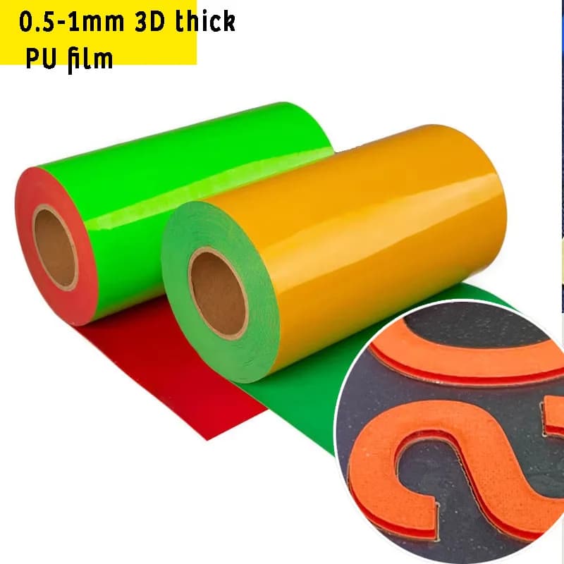1Meter A sheet 1mm Thick Plate 3D TPU Flex Heat thermal Transfer Iron-On Film for Bag & Clothing Black Letter Film Custom LOGO