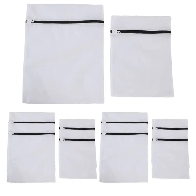 AT84-10 Confezione di sacchetti per lavatrice, sacchetti per biancheria in rete con cerniera, sacchetti per biancheria per camicette, reggiseni, calze (5S+5L)