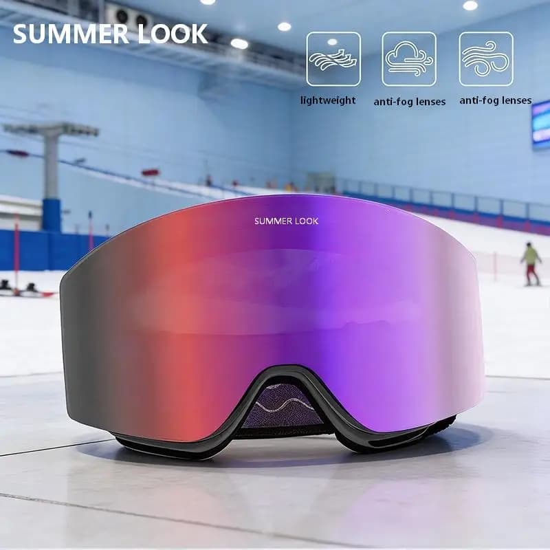 Occhiali da Sci per Miopi con Lenti Antiappannamento, Resistenti agli Urti, Ampio Campo Visivo e Design Magnetico per Sport Invernali