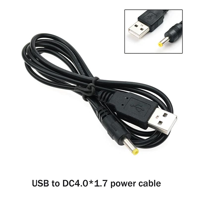 Cavo di ricarica USB 1PC 100CM Spina DC 4.0mm per lettore di giochi 100 110 Cavo di ricarica 5V2A DC4017