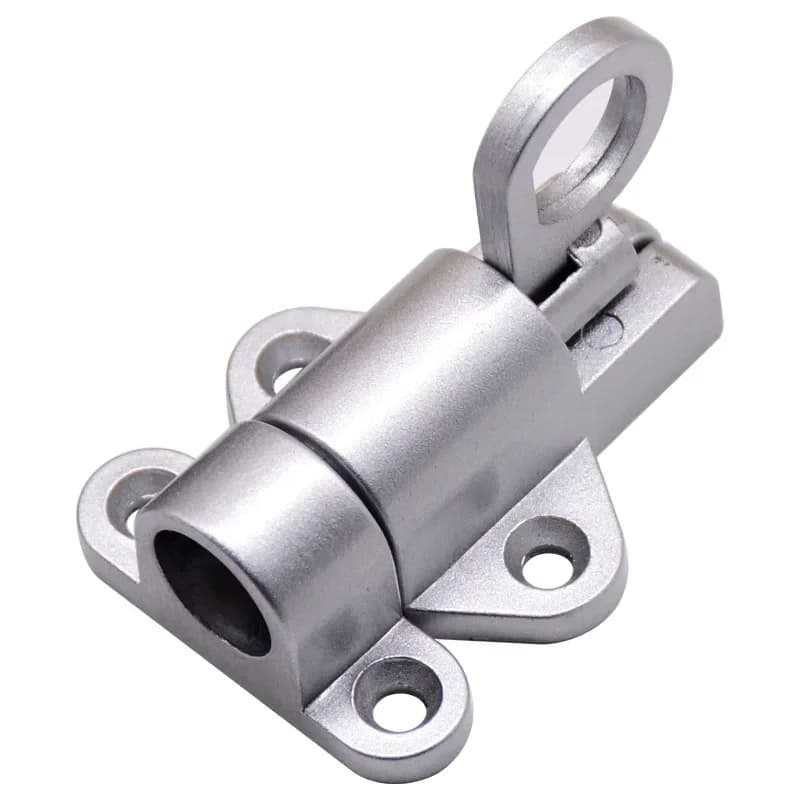 Anello di sicurezza per cancello per finestra in lega di alluminio nero/grigio Anello di sicurezza per porta con rimbalzo a molla Serratura automatica per finestra grigia nera