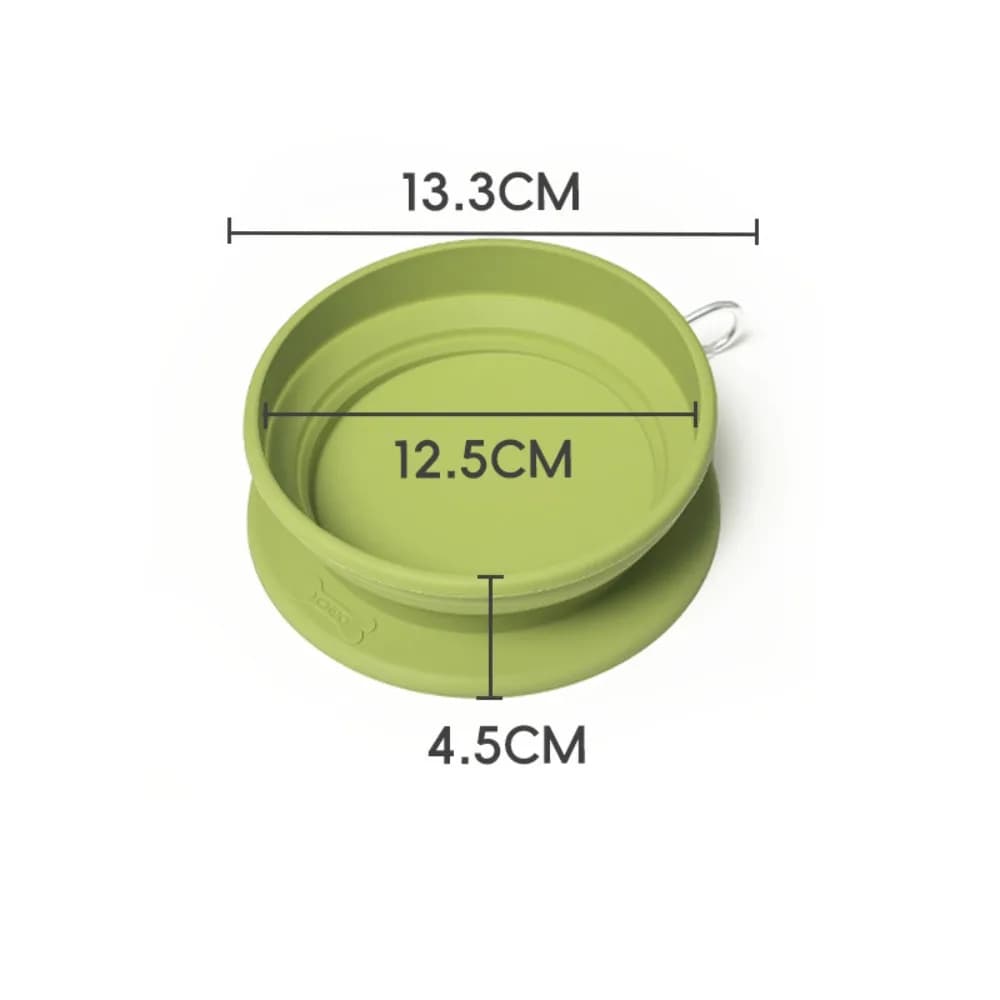 Durable 250ML Silicone Dog Bowl Collapsible Portable Pet Bowls with Carabiner Lightweight Food and Water Dish for Cats Dogs