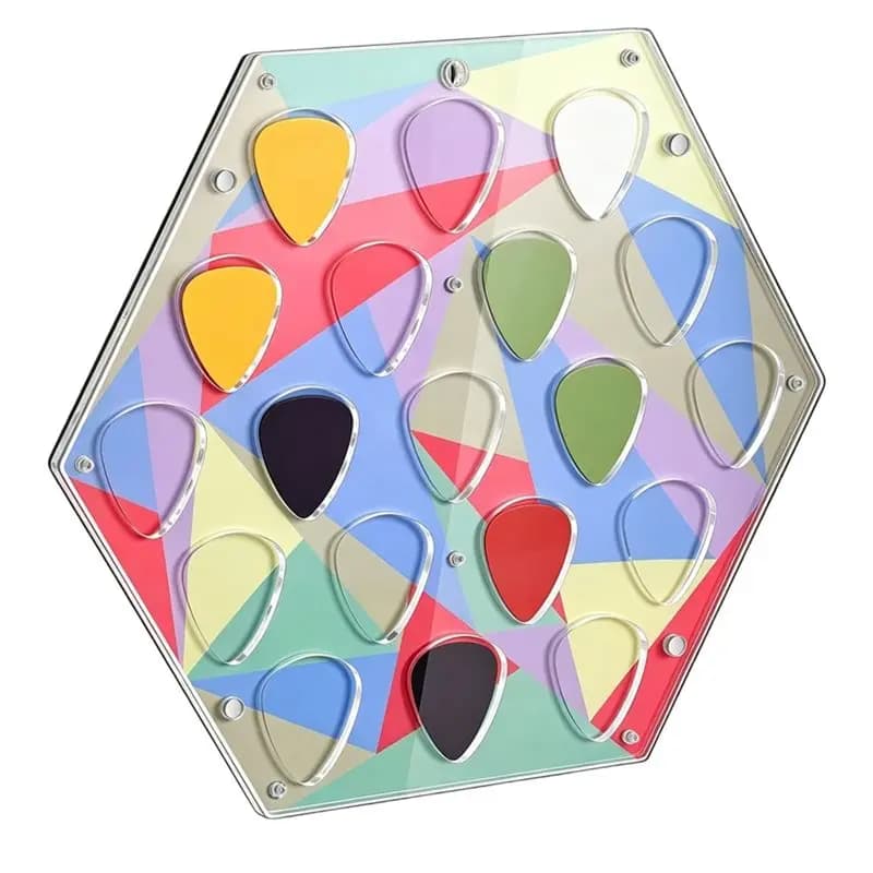 A06F-Acrylic Guitar Pick Display Case Guitar Pick Wall Mount Guitar Pick Storage Holder Case