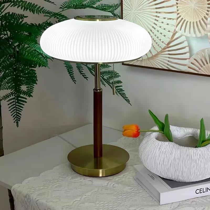 Lampada da Tavolo Moderna Minimalista per Camera da Letto, Design in Vetro, Illuminazione Creativa di Alta Gamma per Soggiorno, Lampade a LED da Terra