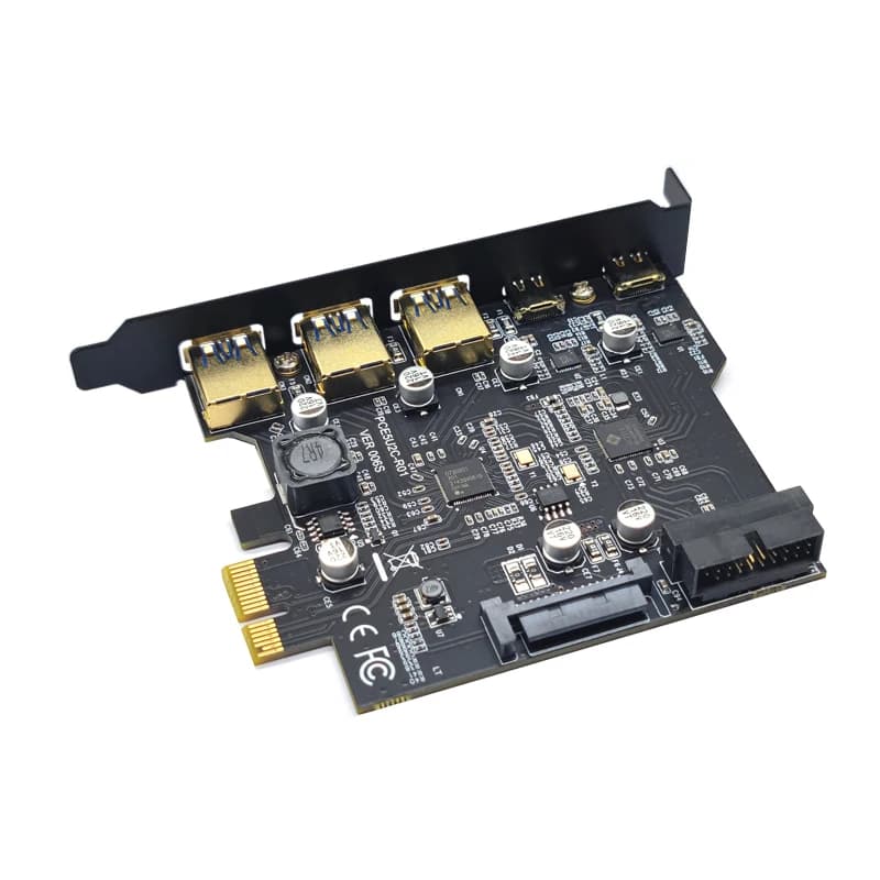 Tipo C USB 3.2 Gen1 Scheda PCIE Hub USB 3.0 Scheda PCI Express PCI-E PCI E USB 3 Adattatore moltiplicatore Schede riser controller USB3 3.1