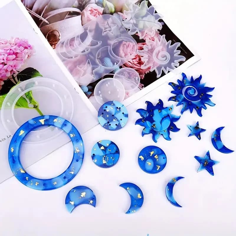 1 Set 1 Set Wind Chime Mold Eco-Friendly Silicone Diy Hanging Ornament Making Kit Durable Pendant Mold For Creative Kids Adults