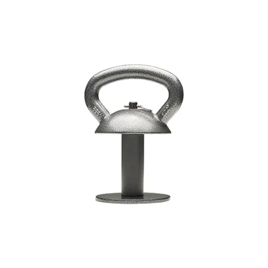 adjustable kettlebell for home gym use, cast iron with black powder coat finish, space-saving and versatile