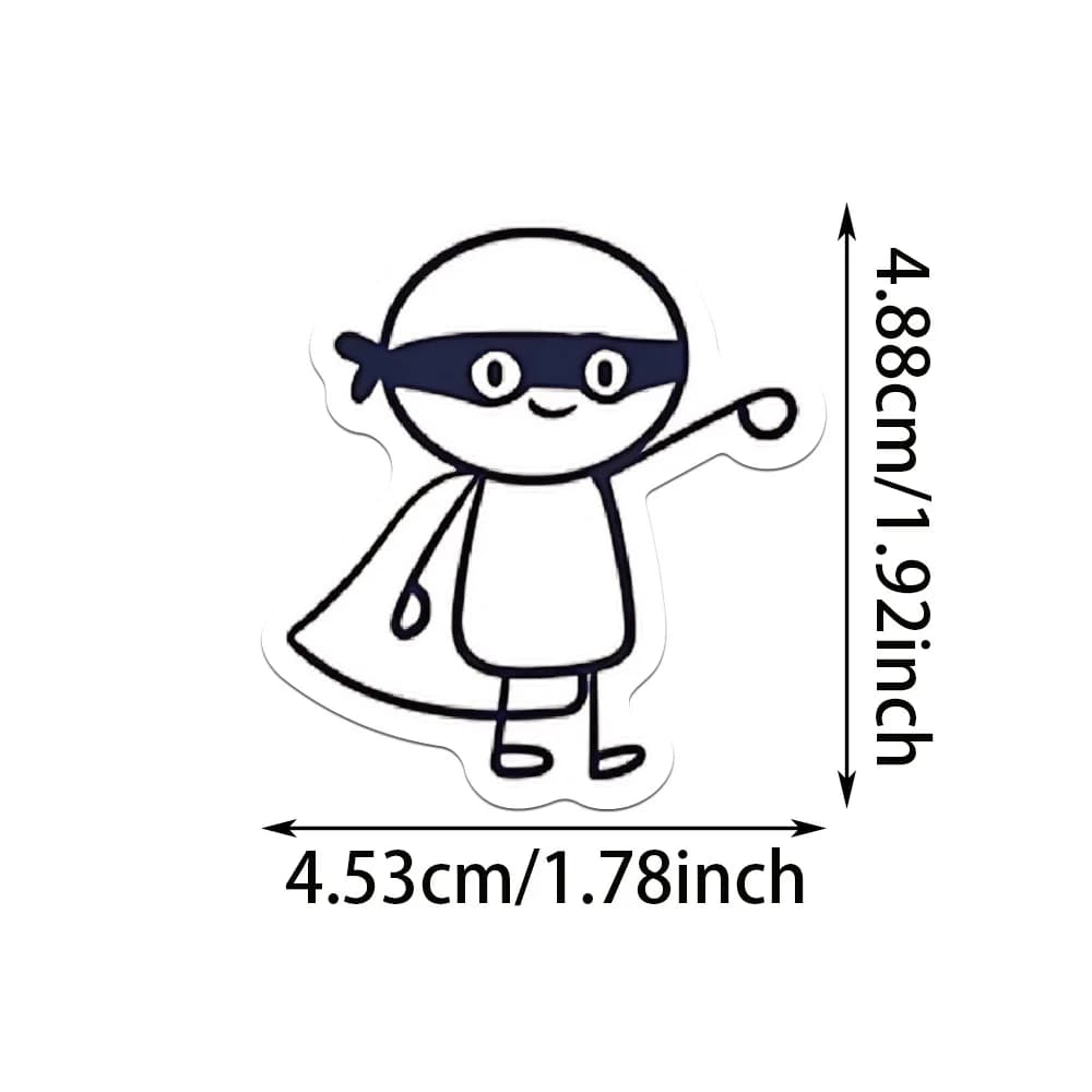65 Pezzi Adesivi con Personaggi in Versione Q, Decorazioni per Scrapbook, Cancelleria, Bottiglie d'Acqua, Laptop, Adesivi Fai-da-Te