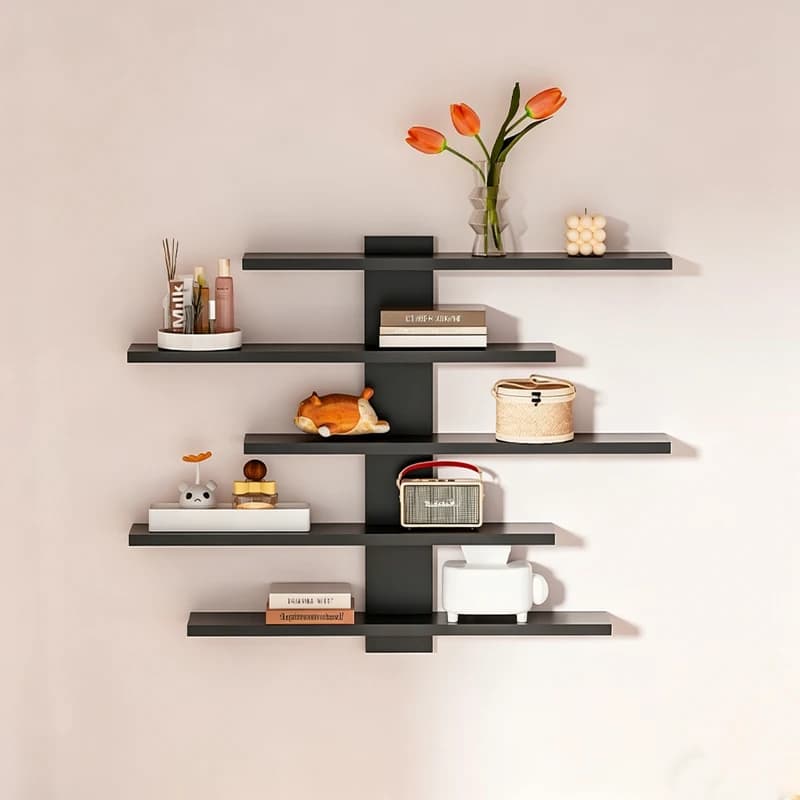 Wall Mounted 5-Layer Display Rack, Suitable For Storing Building Blocks And Dolls, Easy To Install, Blind Box Storage Rack