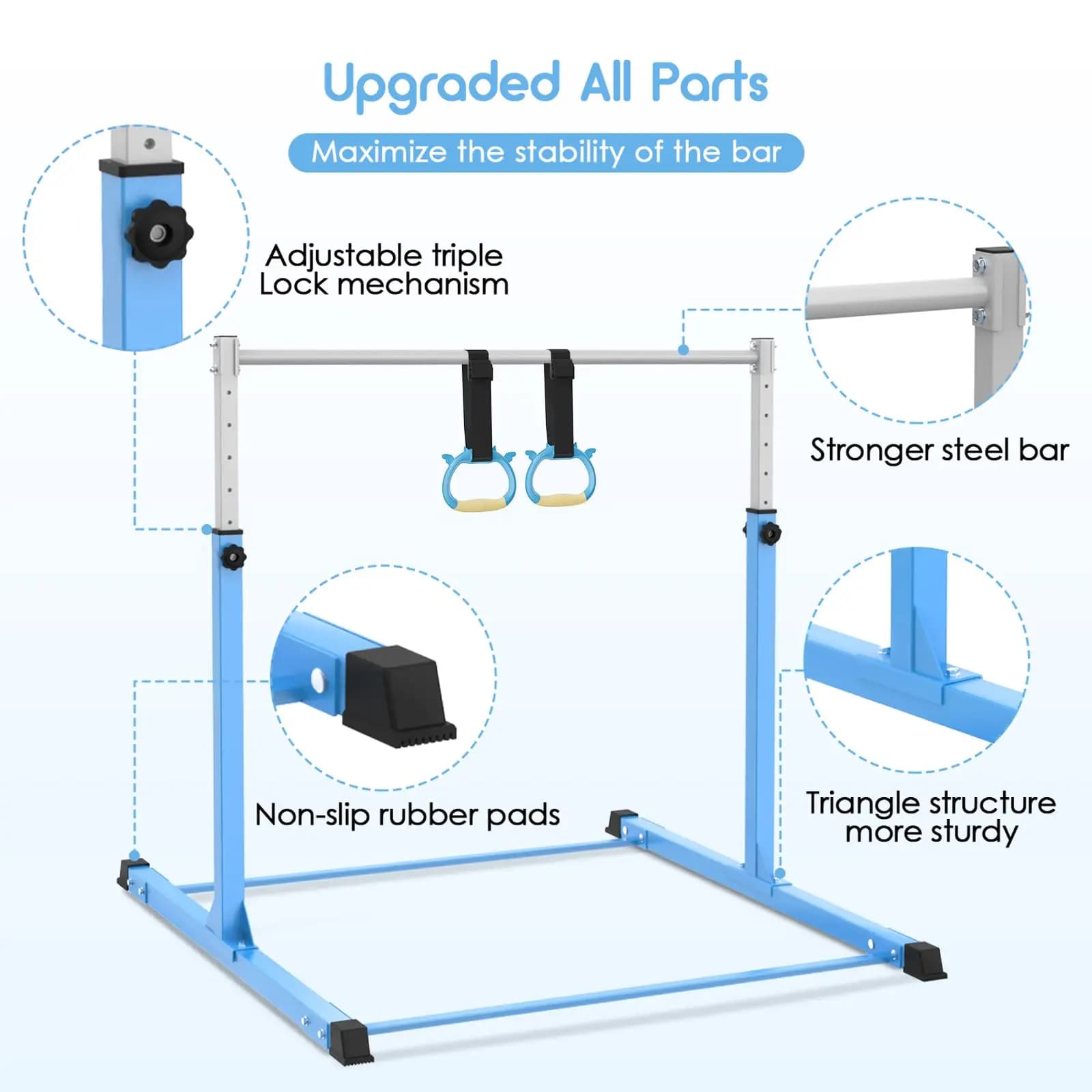 Sport equipment: Horizontal Traction Bar, Artistic Gymnastics Equipment, Kids Horizontal Bar