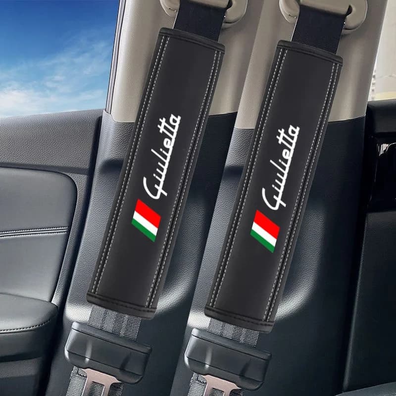 Leather Safety Covers Nappa for Car, Interior Accessories for Alfa Romeo Giulia, Stelvio, Giulietta, MITO