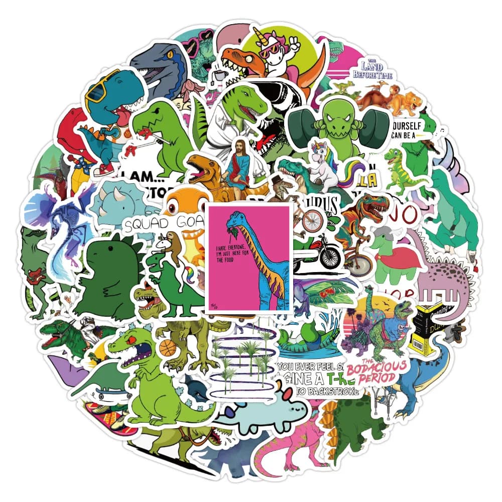 10/30/50 pezzi nuovi adesivi graffiti dinosauro bagagli impermeabili telefono cellulare decorazione chitarra astucci per notebook Kawaii