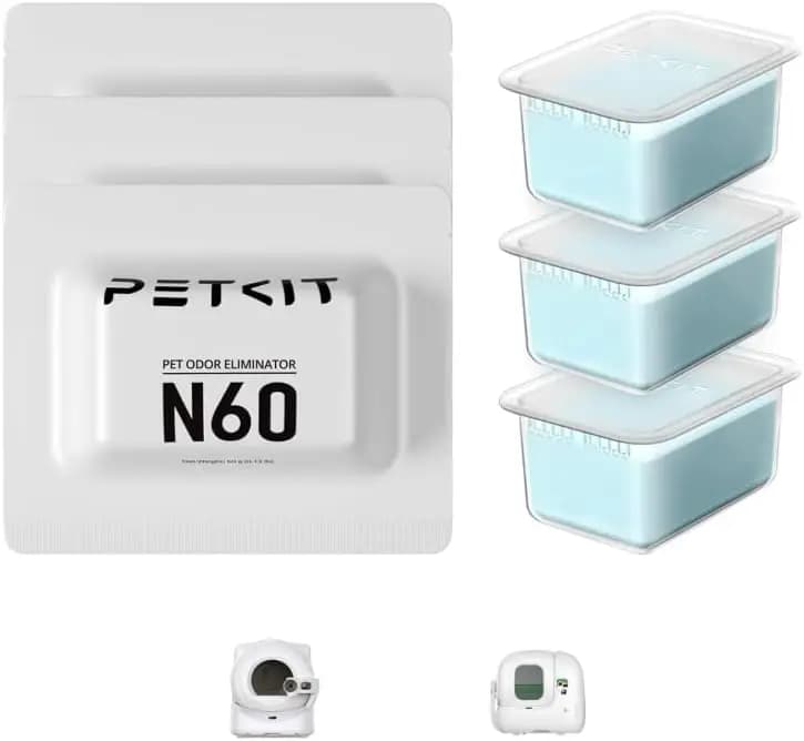 N60 Odor Eliminator for Petkit Purobot Ultra and Purobot Max Pro Self-Cleaning Cat Litter Box, 3 Pack Cat Litter Odor Eliminator